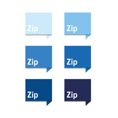 Zip file icon blue