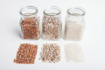 buckwheat, sunflower, rice