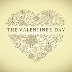 background with heart for valentine day