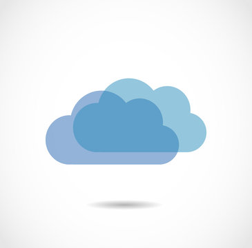 Blue cloud icon vector