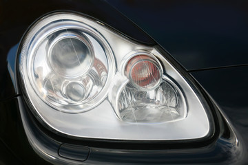 headlight of modern luxury car