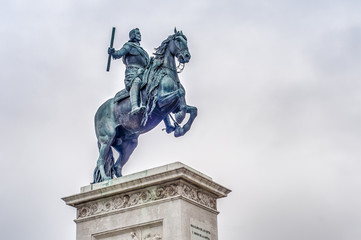 Monument to Philip IV in Madrid, Spain.