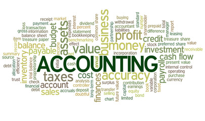 Accounting Word Cloud Word Bubble tags vector