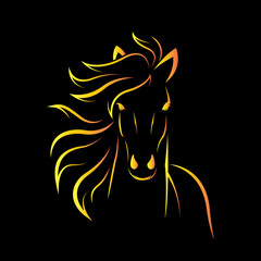 Vector image of an horse