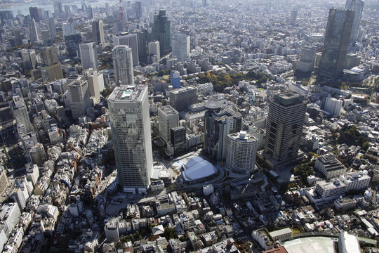 Aerial view of Akasaka areas
