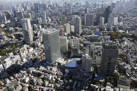 Aerial view of Akasaka areas