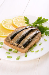 Sprats sandwiches