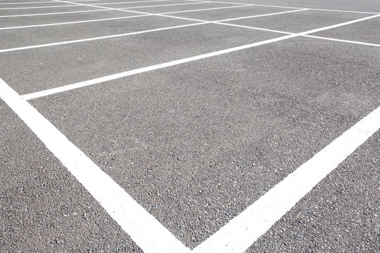 Car parking Lot at outdoor With White Marking