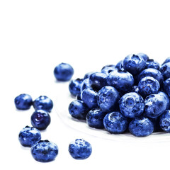Fresh Blueberries  isolated on white background macro. Blueberry