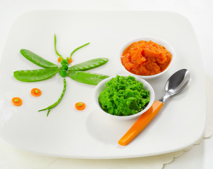 Pureed vegetables for baby