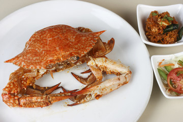 Goan Crab fry – a dish made of frying whole crabs