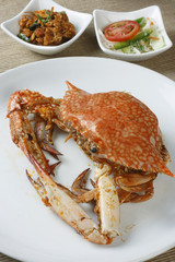 Goan Crab fry – a dish made of frying whole crabs