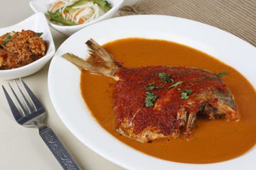 Pomfret Curry - A curry made of Pomfret fish in Goa