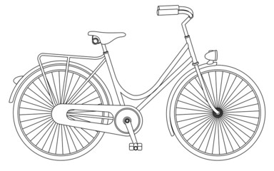 black and white retro bicycle