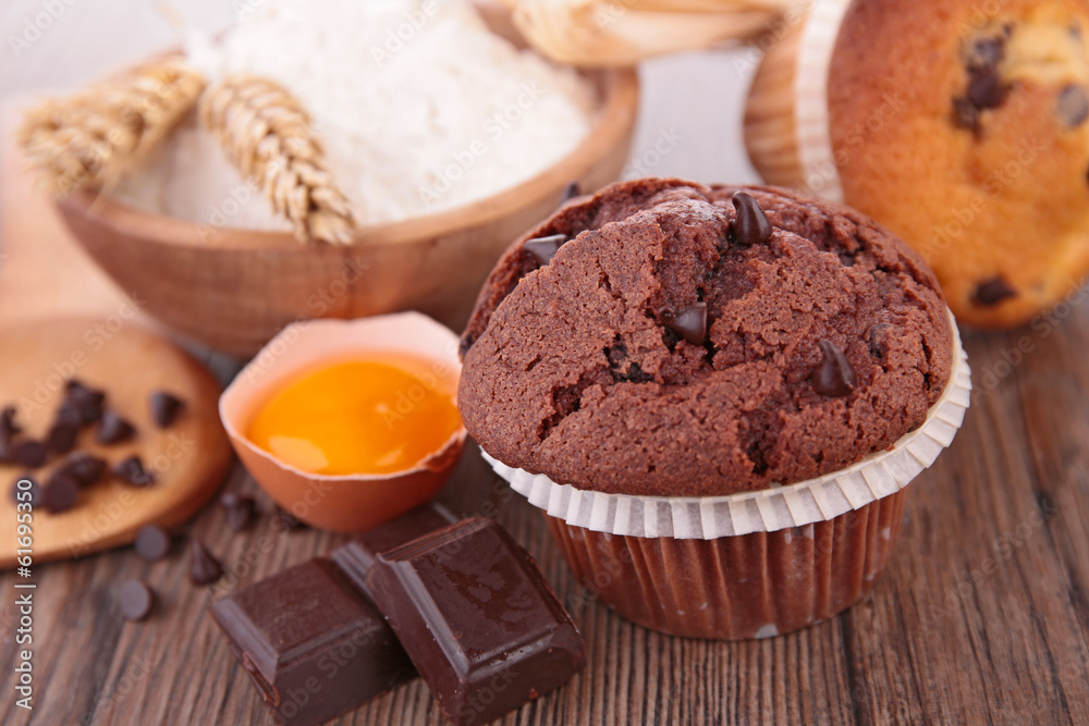 Sticker chocolate muffin