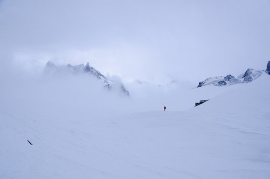 Hiking on Vallee Blanche