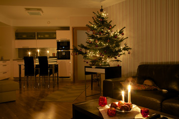 Christmas tree in apartment