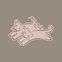 cat and dog logo