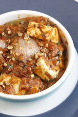 A typical North-Indian dish made out of paneer & capsicum