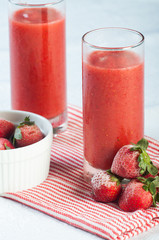 fresh pure strawberry shake