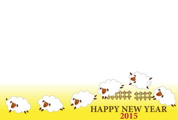 ヒツジの年賀状,