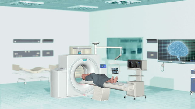 MRI Scan in Hospital Room