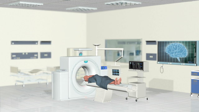 MRI Scan in Hospital Room