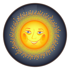 Happy sun icon - vector illustration © dutkaart