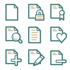 Document web icons, two color series