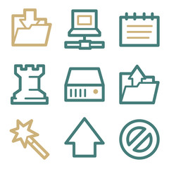 Data web icons, two color series