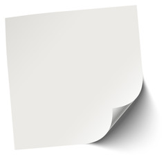 Zettel / Notiz grau blank