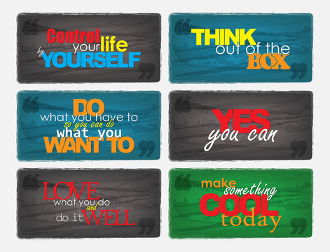 Set Of Motivational Quotes.
