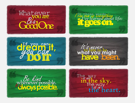 Set Of Motivational Quotes.