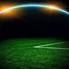 Fototapeta na wymiar Soccer green field