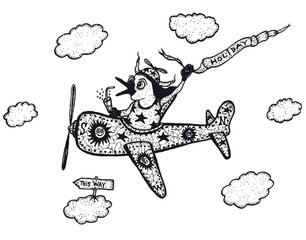 Airplane For Holidays And Vacations