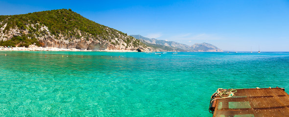 Clear turquoise water of  Cala Luna in Sardinia