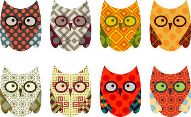 Cute Vector Collection of Owls