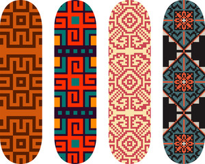 Vector east european pattern skateboard design © Alex Ciopata