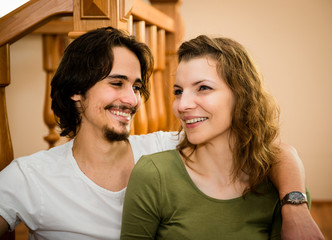Interior couple portrait