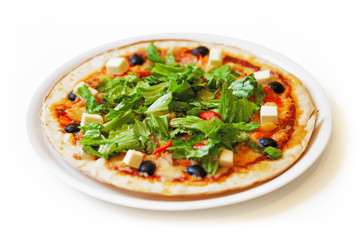 Isolated pizza