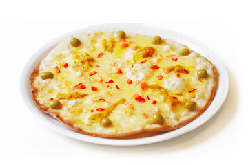 Isolated pizza