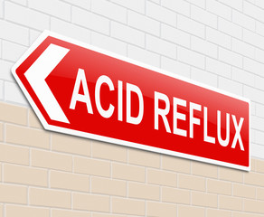 Acid reflux concept.
