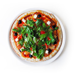 Isolated pizza