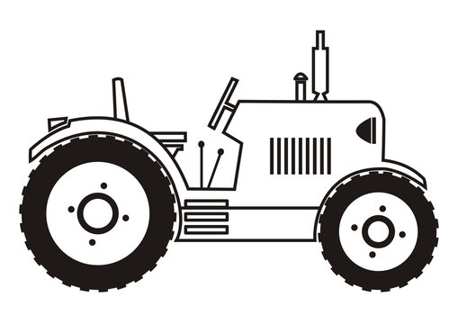 tractor - coloring