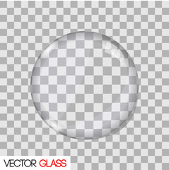Glass lens vector illustration - obrazy, fototapety, plakaty
