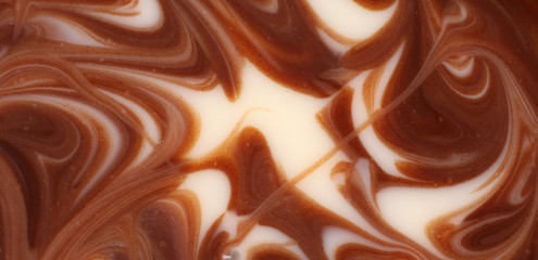 Twisted chocolate mixed texture.