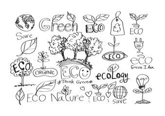 doodles ECO vector set