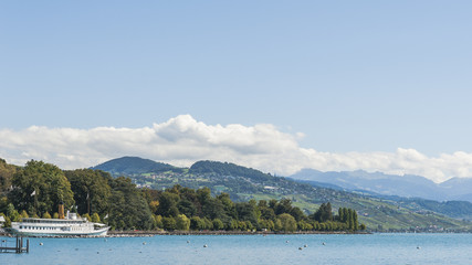 Lausanne, Seeufer, Ouchy, Sommer, Schweiz