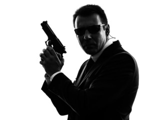 secret service security bodyguard agent man silhouette