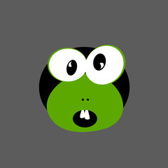 sweet and funny animal head color vector
